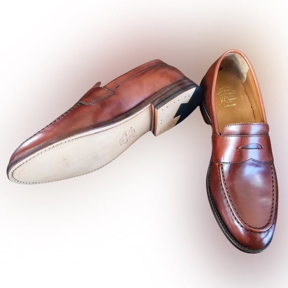 J. CREW LUDLOW PENNY LOAFERS 10 D Goodyear Welt A 4362 in English Tan - Picture 3 of 12